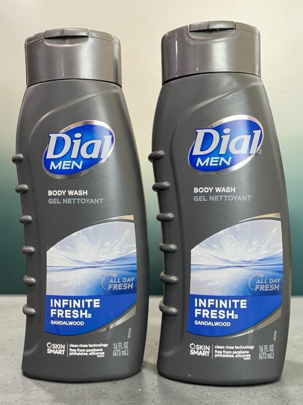 Dial Men Body Wash Infinite Fresh Sandalwood 16 Fl Oz Pack Of 2 BPA-Free Bottle